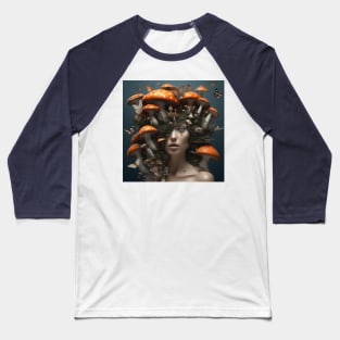 Moth Mushroom Head Baseball T-Shirt